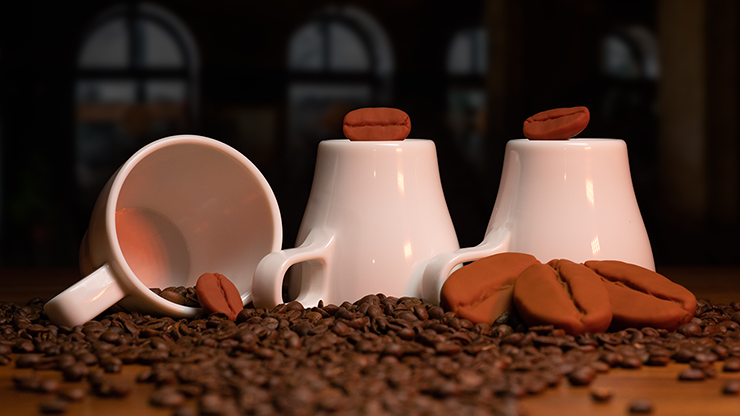 Amazing Coffee Cups and Beans by Adam Wilber